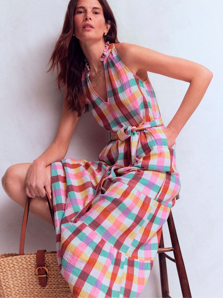 Boden Green Viv Double Cloth Maxi Dress - Image 1 of 7 Boden Green Viv Double Cloth Maxi Dress - Image 1 of 7