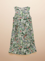 Joules Delphine Tennis Print Shift Dress With Linen - Image 7 of 7