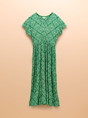 Joules Nia Green V-Neck Dress - Image 7 of 7