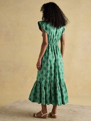 Зеленый - Joules Winnie Frill Shoulder Dress - Изображение 2 из 9