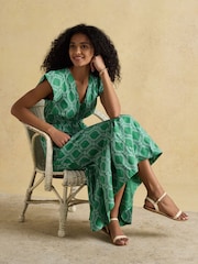 Зеленый - Joules Winnie Frill Shoulder Dress - Изображение 8 из 9