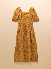 Joules Harlow Yellow Floral Broderie Dress - Image 10 of 10