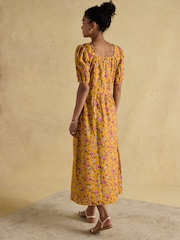 Joules Harlow Yellow Floral Broderie Dress - Image 2 of 10