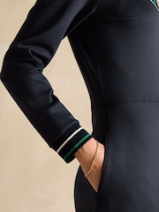 Joules Juliet V-Neck Navy Long Sleeve Ponte Maxi Dress - Image 5 of 7