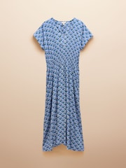 Joules Rosie Blue Midi Dress - Image 10 of 11