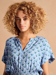 Joules Rosie Blue Midi Dress - Image 3 of 11