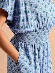 Joules Rosie Blue Midi Dress - Image 4 of 11