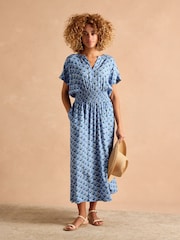 Joules Rosie Blue Midi Dress - Image 6 of 11