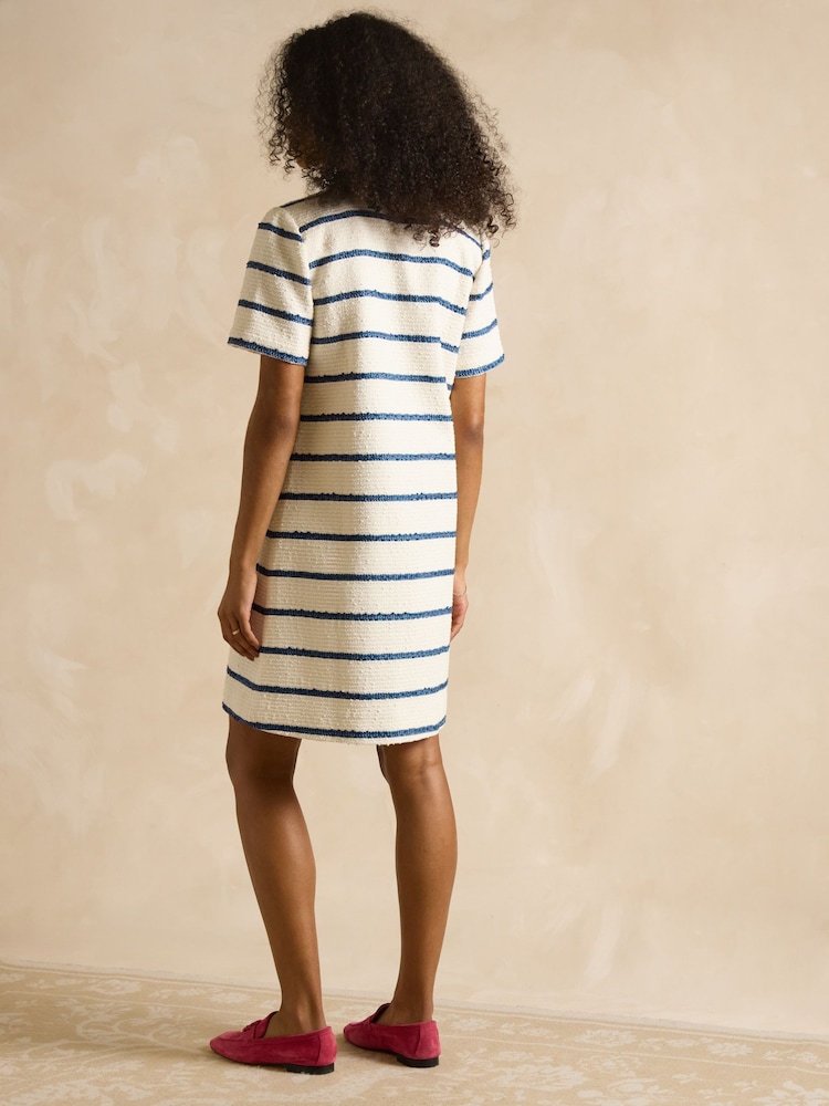 Joules Odette Stripe Boucle Shift Dress - Image 2 of 6