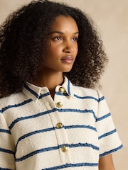 Joules Odette Stripe Boucle Shift Dress - Image 3 of 6