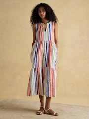 Joules Kiera Stripe Tiered Sundress - Image 1 of 8