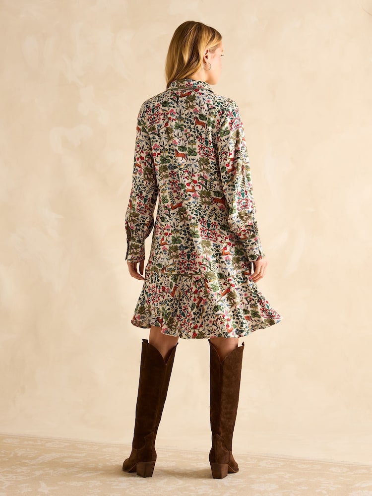 Joules Lydia Multi Long Sleeve Shirt Dress - Image 2 of 5