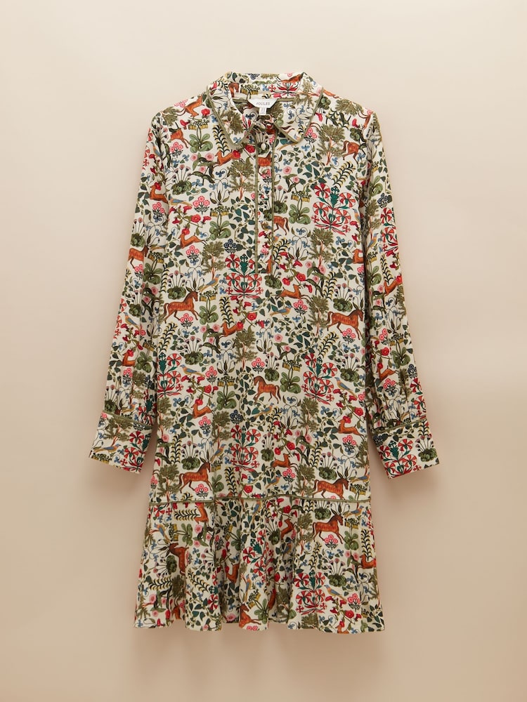 Joules Lydia Multi Long Sleeve Shirt Dress - Image 5 of 5