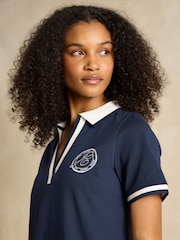 Joules Evie Navy Jersey Dress - Image 3 of 6