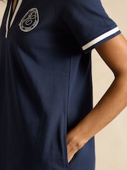 Joules Evie Navy Jersey Dress - Image 5 of 6