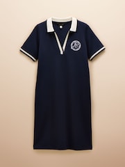 Joules Evie Navy Jersey Dress - Image 6 of 6
