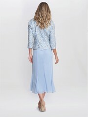Gina Bacconi Blue Joyce Midi Dress With Embroidered Lace - Image 2 of 6