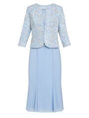 Gina Bacconi Blue Joyce Midi Dress With Embroidered Lace - Image 6 of 6