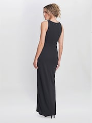 Gina Bacconi Esmeralda Sleeveless Column Maxi Black Dress - Image 2 of 6