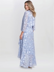 Gina Bacconi Blue Barbara Midi Dress With Cascade Jacket - Image 2 of 6