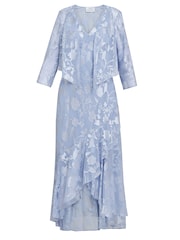 Gina Bacconi Blue Barbara Midi Dress With Cascade Jacket - Image 6 of 6