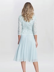 Gina Bacconi Rona Midi Dress With Lace Bodice & Chiffon Skirt - Image 2 of 6