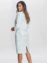Gina Bacconi Blue Eva Floral Jacquard Dress - Image 2 of 6
