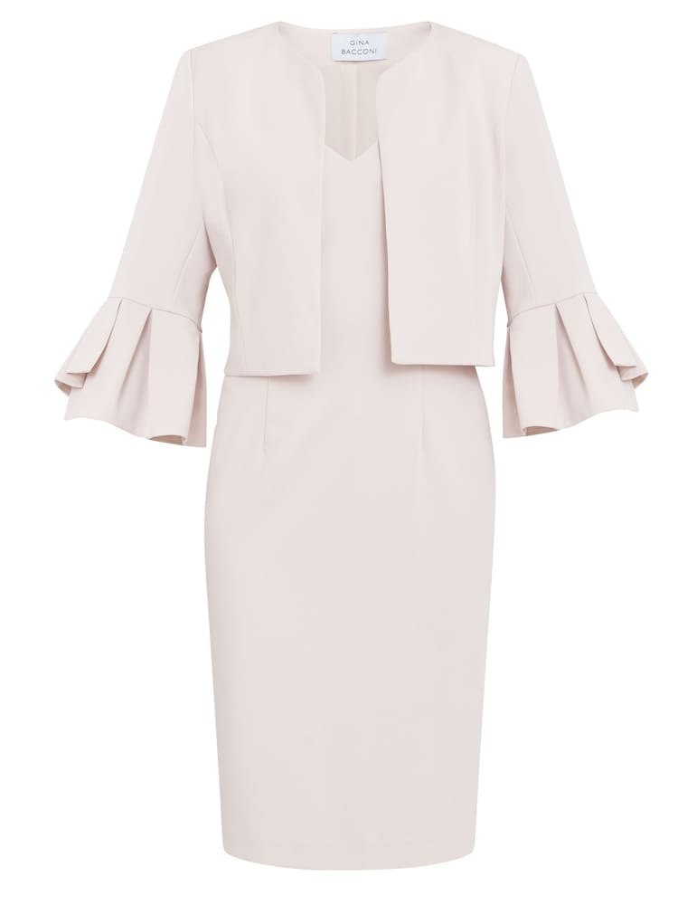 Gina Bacconi Pink Melissa Crepe Dress - Image 6 of 6