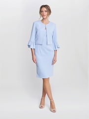 Gina Bacconi Blue Melissa Crepe Dress - Image 2 of 8