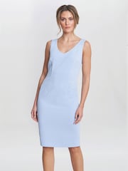 Gina Bacconi Blue Melissa Crepe Dress - Image 3 of 8