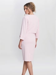 Robe et veste Gina Bacconi Corinne rose en crêpe - Image 2 of 6