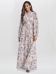 Gina Bacconi Thea Sheered Long Sleeve Dress - Image 3 of 5