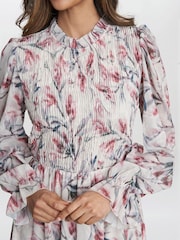 Gina Bacconi Thea Sheered Long Sleeve Dress - Image 4 of 5