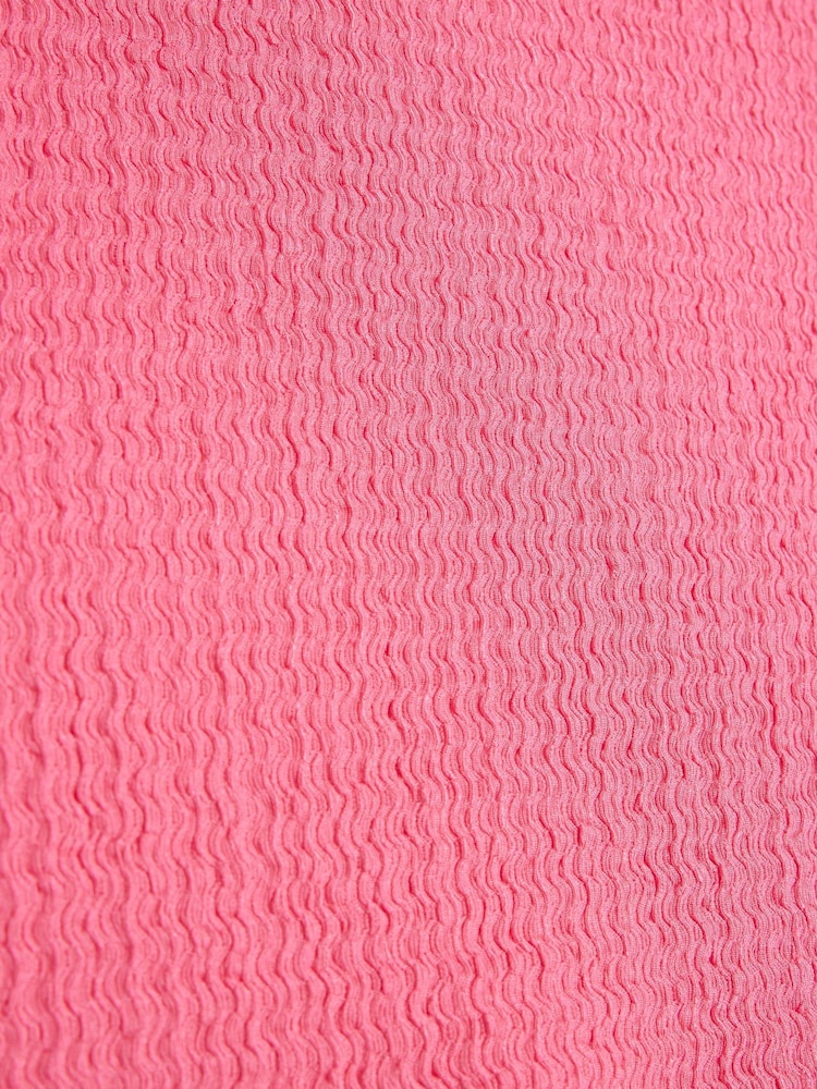 River Island Pink Girls Textured 100% Cottton T-Shirt and Kickflare Trousers Set - Image 2 of 3