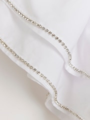 River Island White Girls Rhinestone Frill 100% Cotton Bodysuit - Image 3 of 3