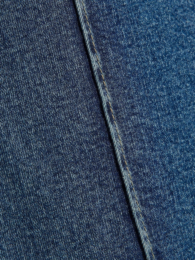 River Island Blue Girls Seam Front Pocket Flare 100% Cotton Jeans - Image 4 of 4 River Island Blue Girls Seam Front Pocket Flare 100% Cotton Jeans - Image 4 of 4