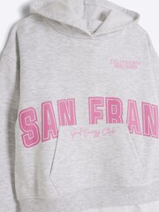 River Island Grey Girls Lounge 100% Cotton Hoodie and Joggers Set - Image 3 of 4