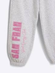 River Island Grey Girls Lounge 100% Cotton Hoodie and Joggers Set - Image 4 of 4