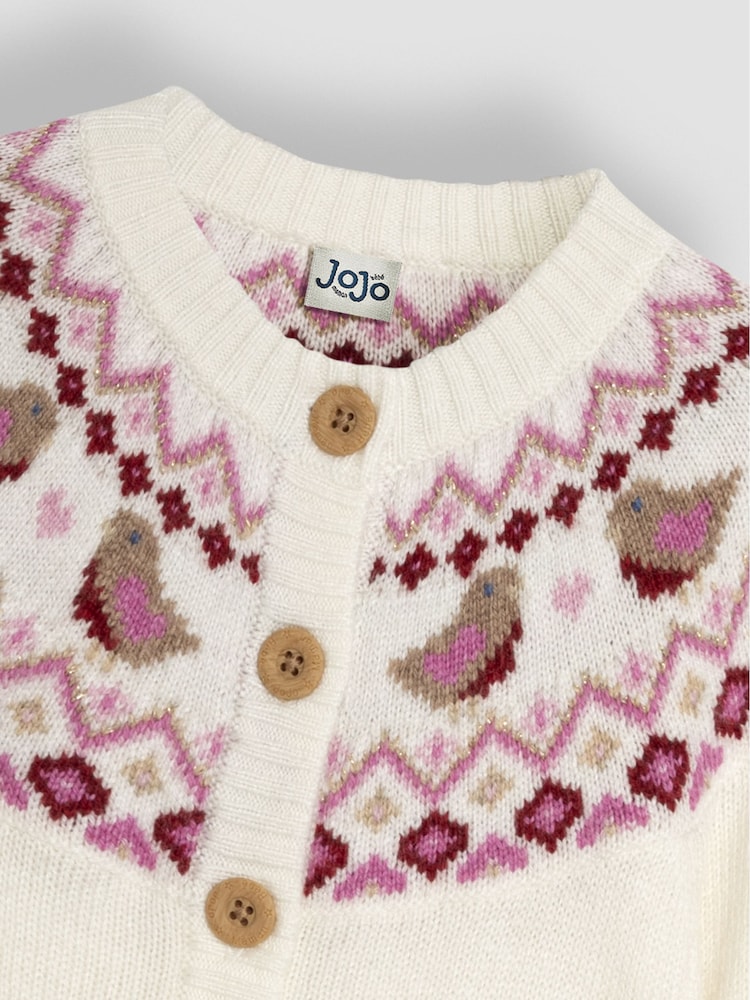 JoJo Maman Bébé Festive Cardigan - Image 3 of 3