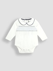 JoJo Maman Bébé Navy Smocked Body And Woven Shorts Set - Image 2 of 5