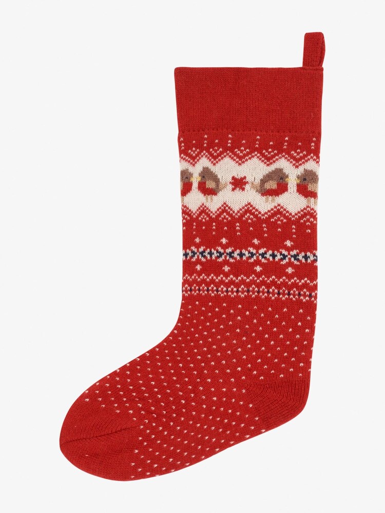 JoJo Maman Bébé Red Robin Knitted Stocking - Image 1 of 3