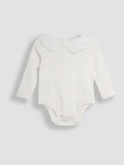 JoJo Maman Bébé Red Baby Robin Embroidered Cord  Dress and Body Set - Image 4 of 5
