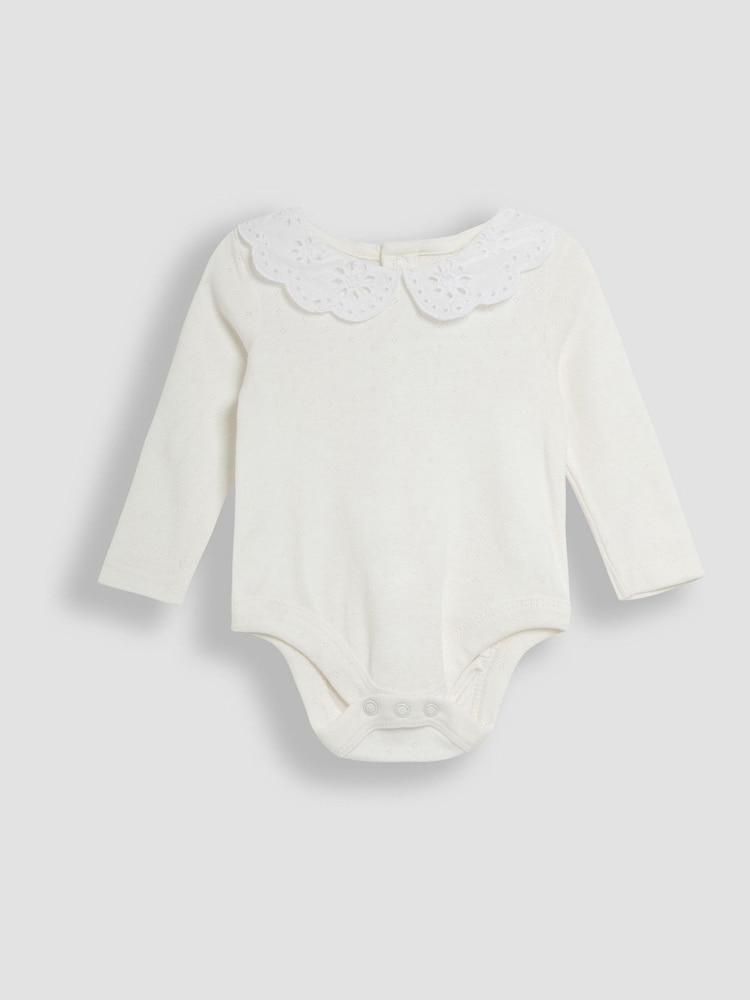 JoJo Maman Bébé Red Baby Robin Embroidered Cord  Dress and Body Set - Image 4 of 5