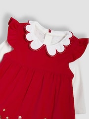 JoJo Maman Bébé Embroidered Cord Baby Dress & Body Set - Imagen 6 de 6