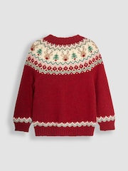 JoJo Maman Bébé Christmas Reindeer Cardigan - Imagen 2 de 3
