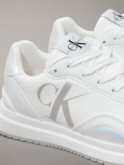 Calvin Klein White Low Cut Lace-Up Sneakers - Image 7 of 7