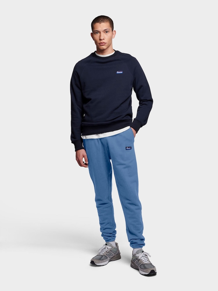 Penfield Blue Chrome Mens Relaxed Fit 100% Cotton Original Logo Joggers - Image 2 of 8