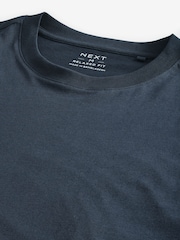 Navy Blue Relaxed Fit Long Sleeve Crew Neck T-Shirt - Image 6 of 7