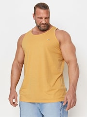 BadRhino Big & Tall Yellow 100% Cotton Marl Vest - Image 2 of 4