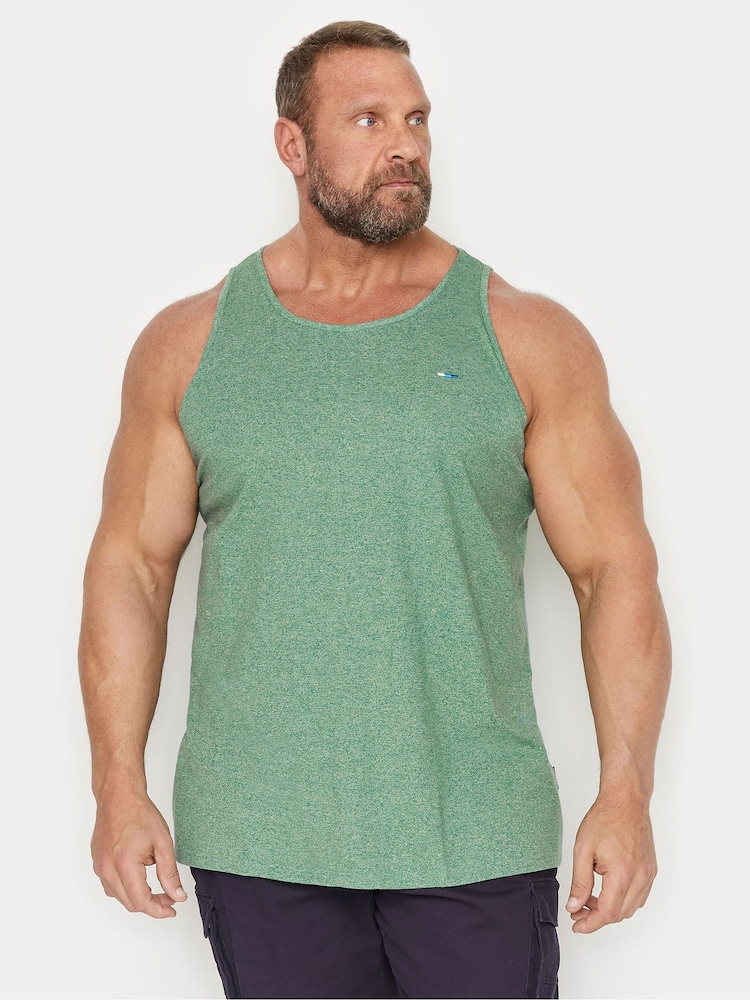 BadRhino Big & Tall Green 100% Cotton Marl Vest - Image 1 of 3